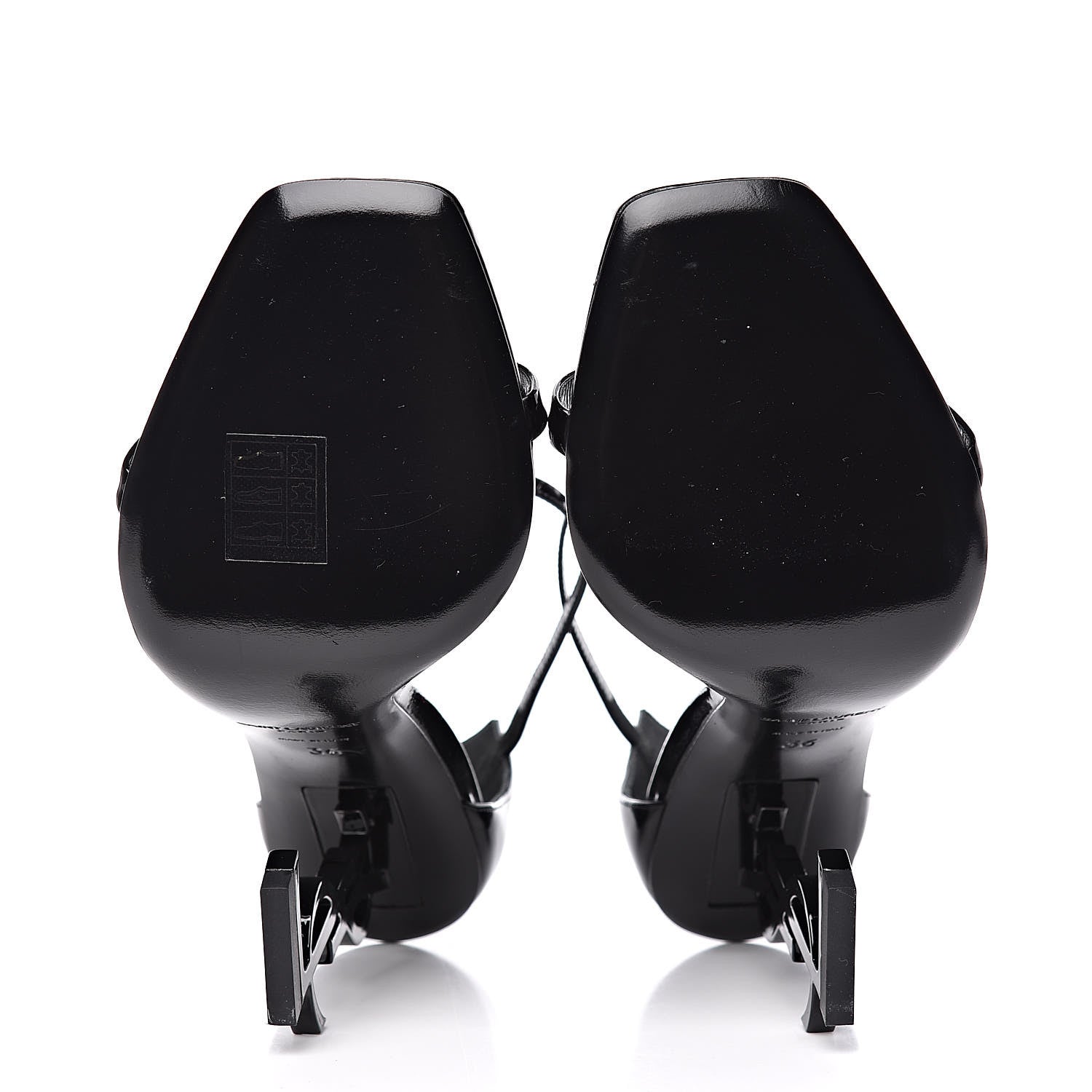 Saint Laurent Patent Opyum Sandals 36 Black 5 of 7