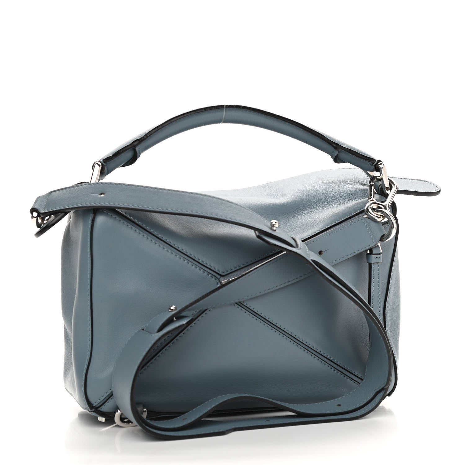 Loewe Calfskin Small Puzzle Bag Stone Blue 3 of 14