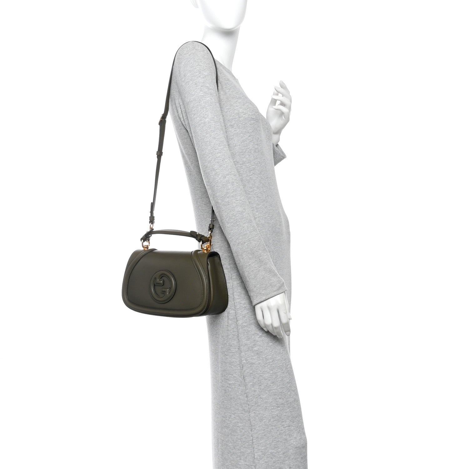 Gucci Roxy Calfskin Medium Blondie Top Handle Bag Luscious Green 2 of 11