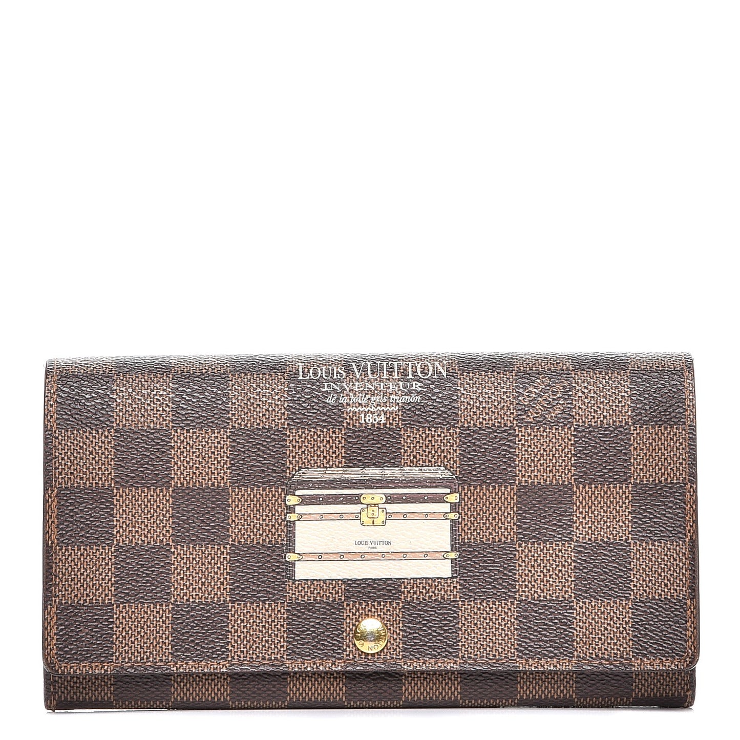 Damier Ebene Trunks and Locks Sarah Wallet