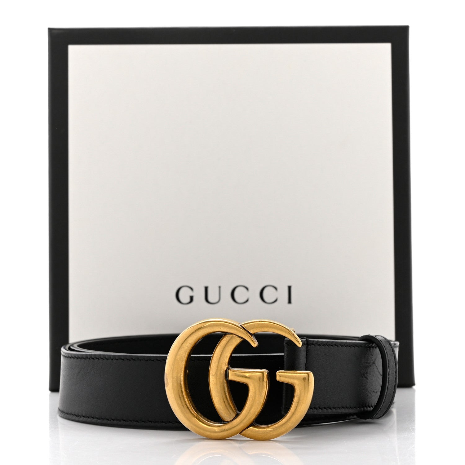 Gucci Calfskin Double G 30mm Belt 80 32 Black 4 of 4