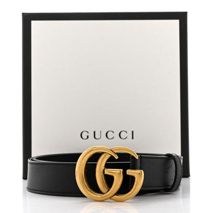 Gucci Calfskin Double G 30mm Belt 80 32 Black 4 of 4