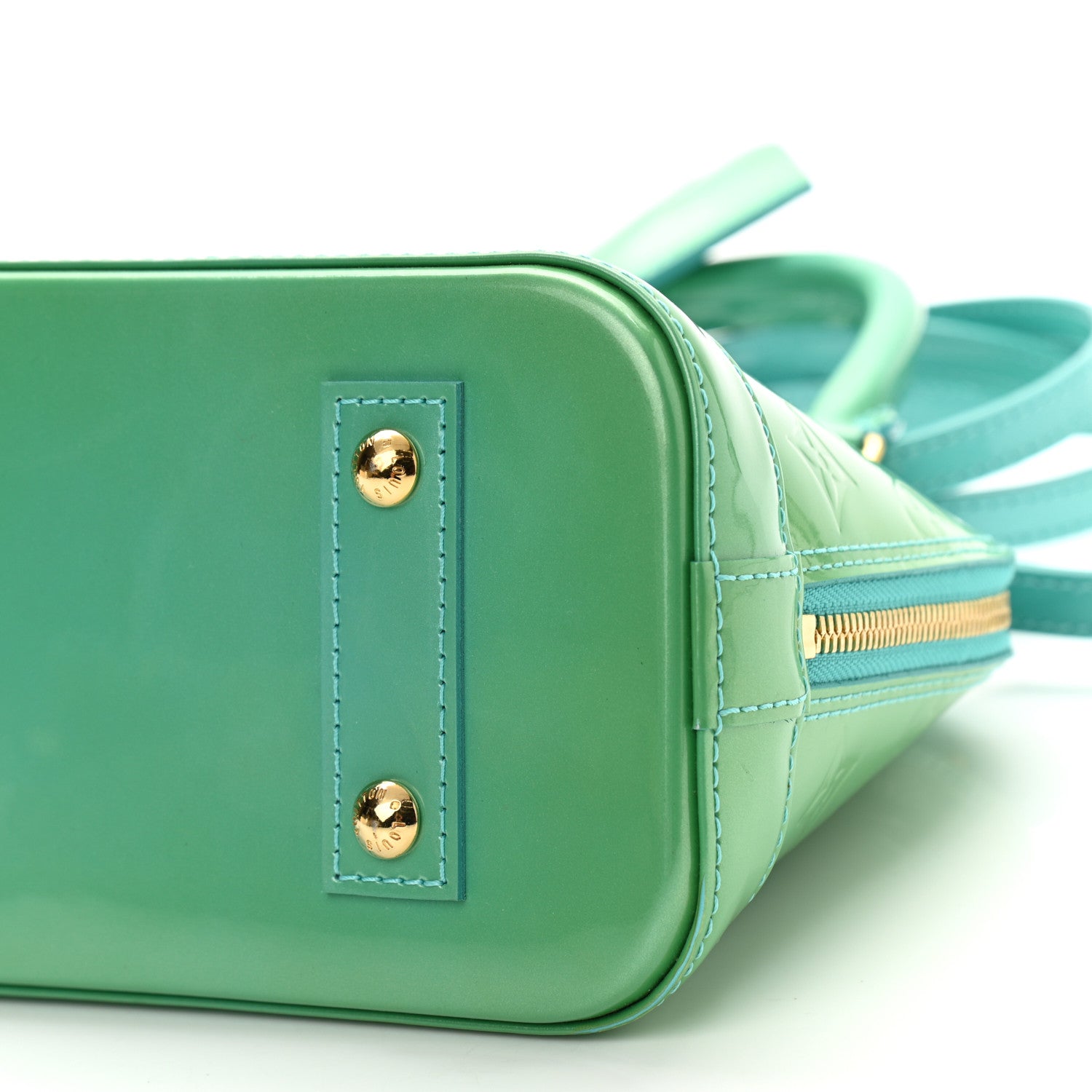 Louis Vuitton Vernis Alma BB Blue Lagon 8 of 8