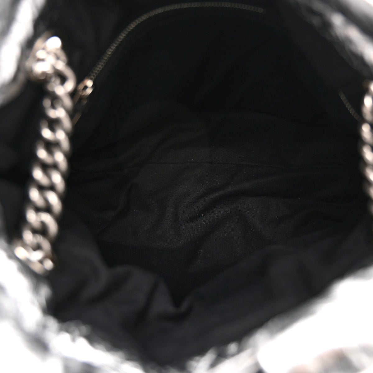 Balenciaga Crushed Calfskin Quilted Crush Small Tote Bag Silver 5 of 10
