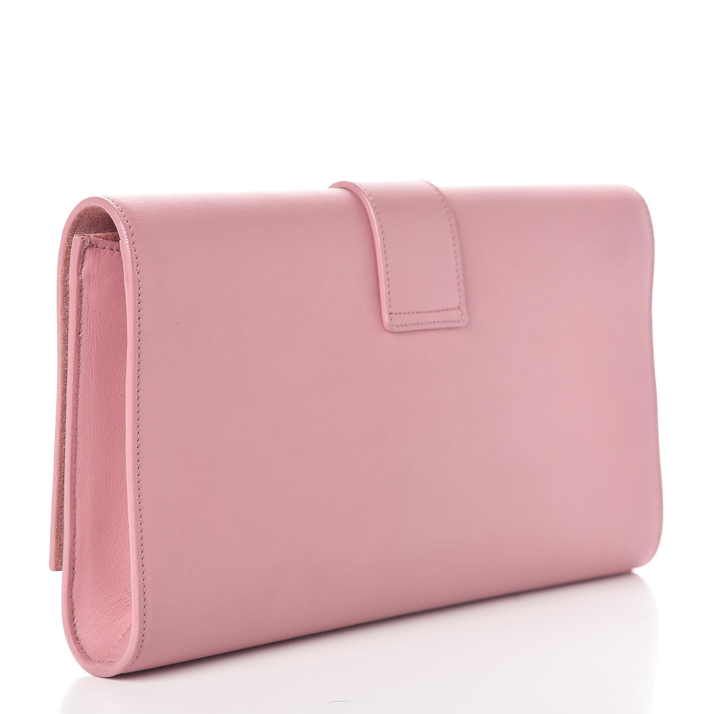 Calfskin Classic Y Ligne Clutch Dark Rose