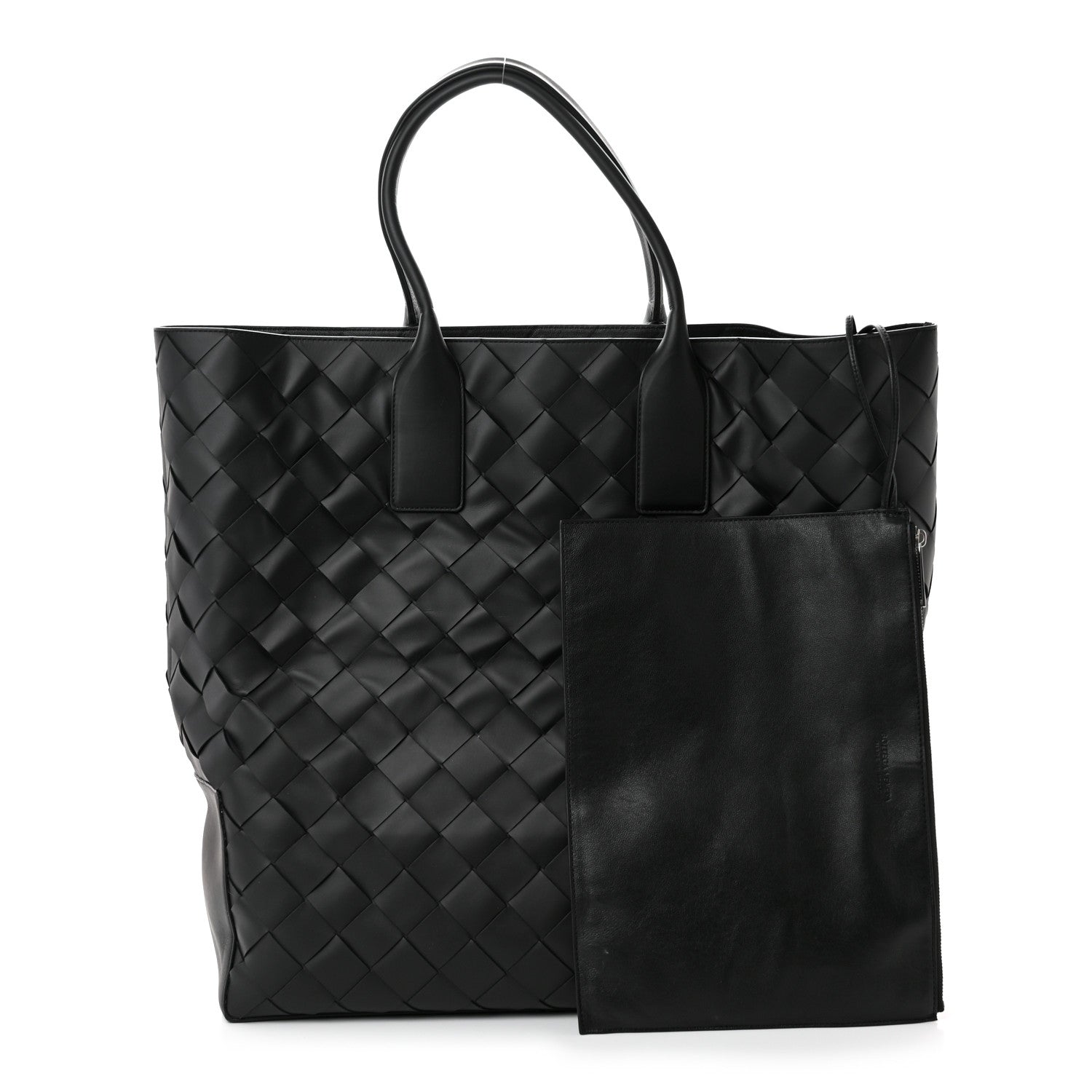 Bottega Veneta Nappa Intrecciato Shopping Tote Black 1 of 11