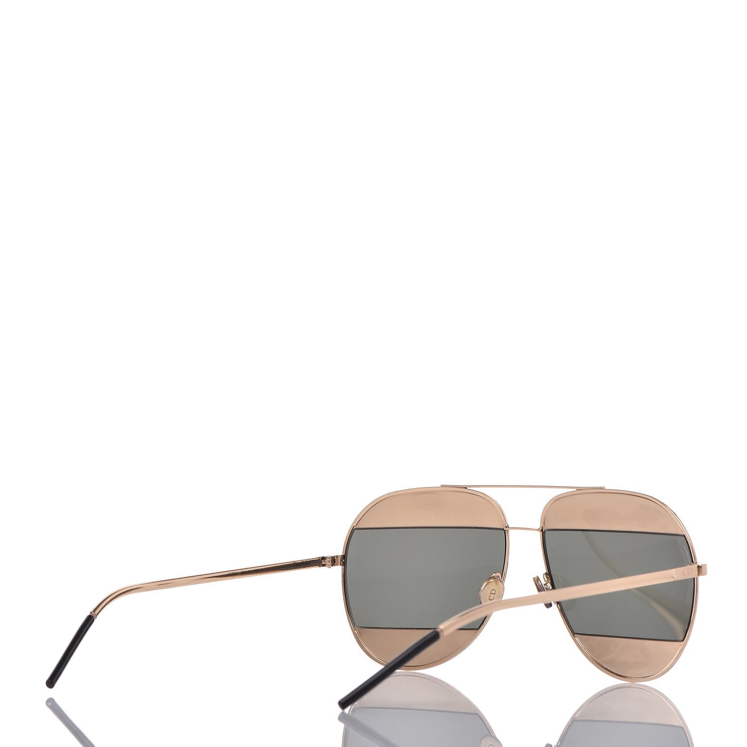 Christian Dior Split 1 Aviator Sunglasses Gold 4 of 8