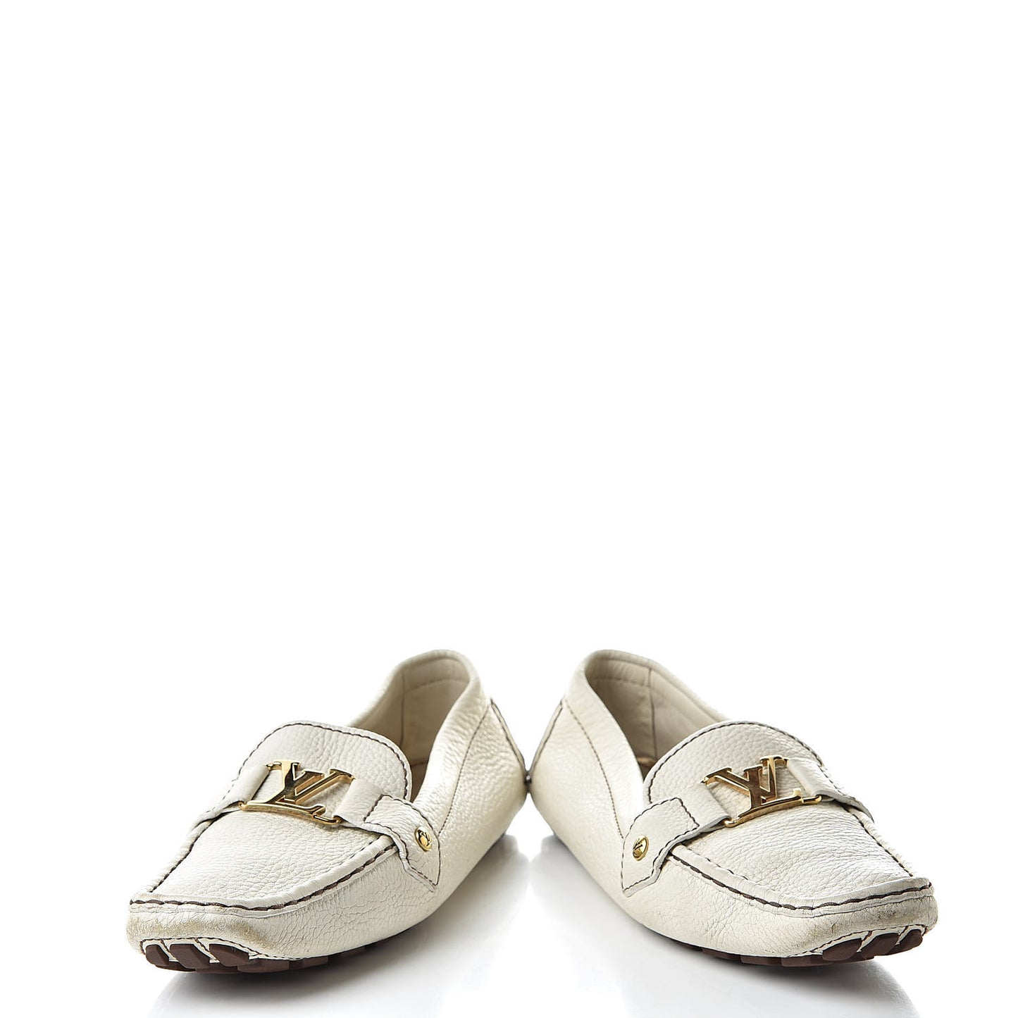 Calfskin Monte Carlo Moccasin Loafers 41 Ivory