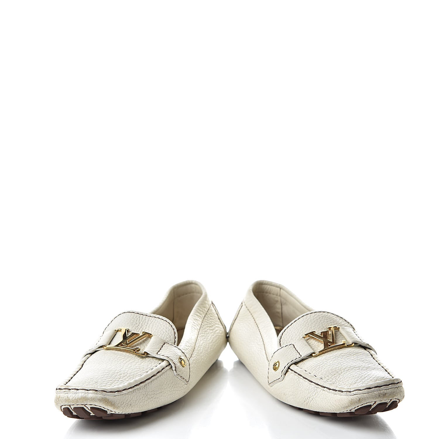Louis Vuitton Calfskin Monte Carlo Moccasin Loafers 41 Ivory 6 of 22