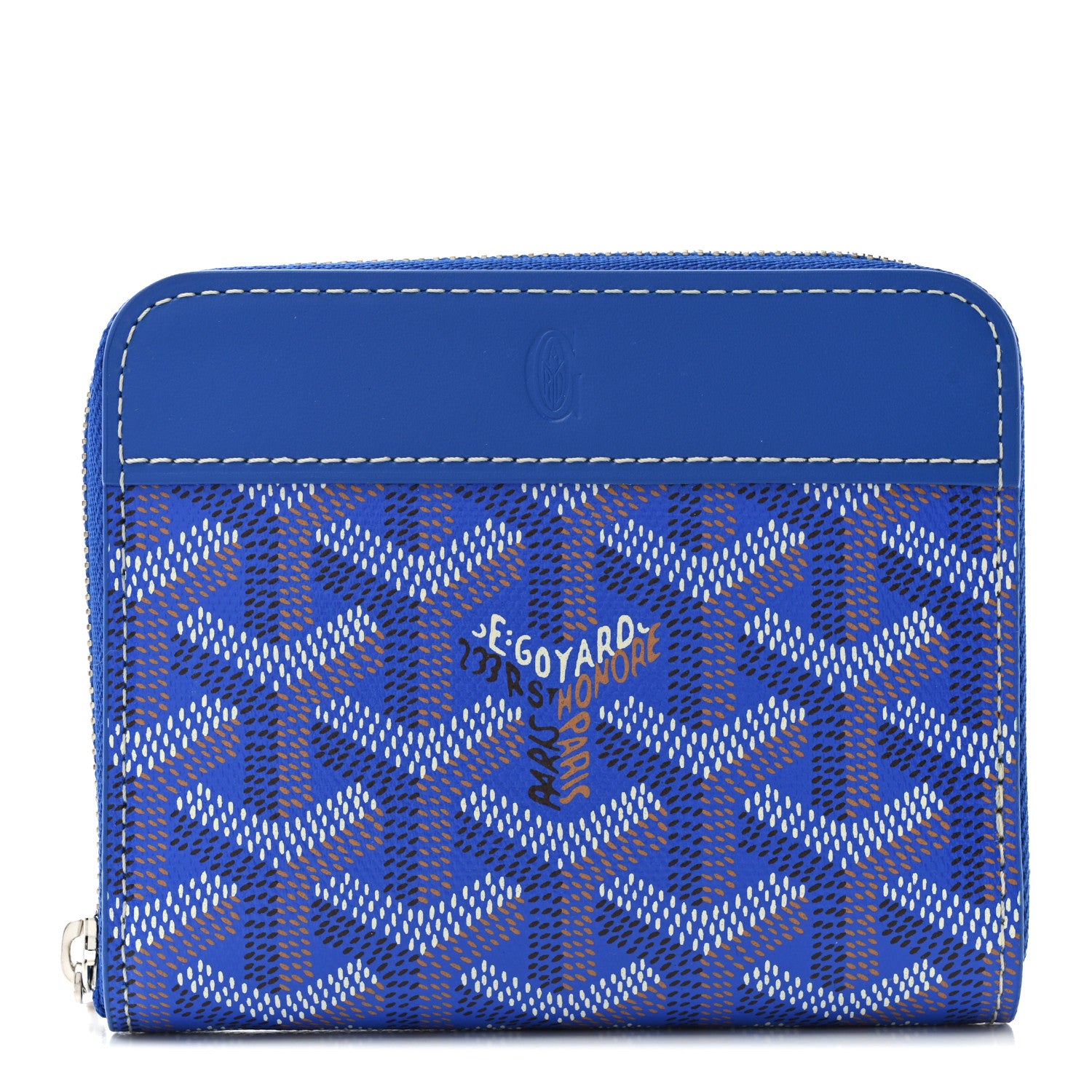 Goyard Goyardine Matignon PM Wallet Blue 1 of 7