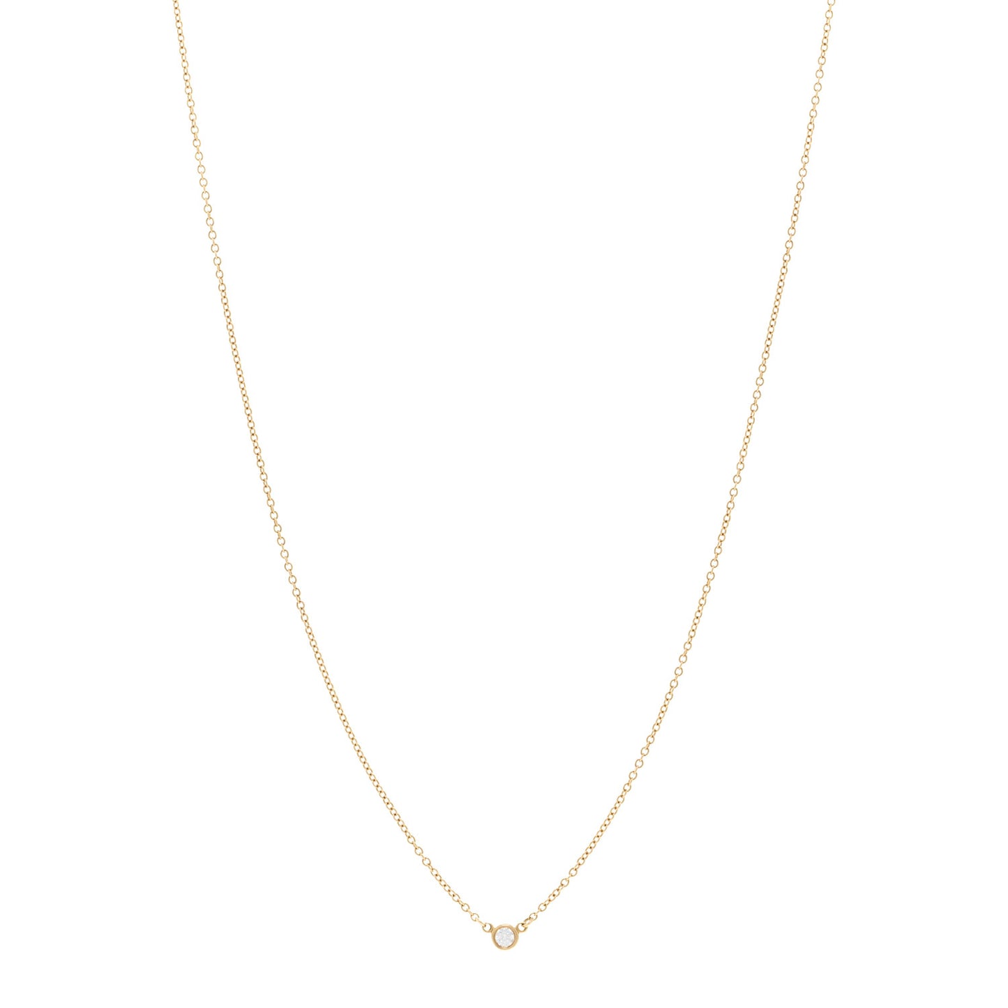18K Yellow Gold Diamond .05ct Elsa Peretti Diamonds by the Yard Pendant Necklace