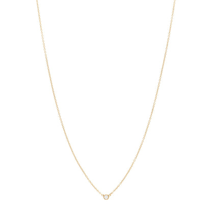 Tiffany 18K Yellow Gold Diamond .05ct Elsa Peretti Diamonds by the Yard Pendant Necklace 1 of 5