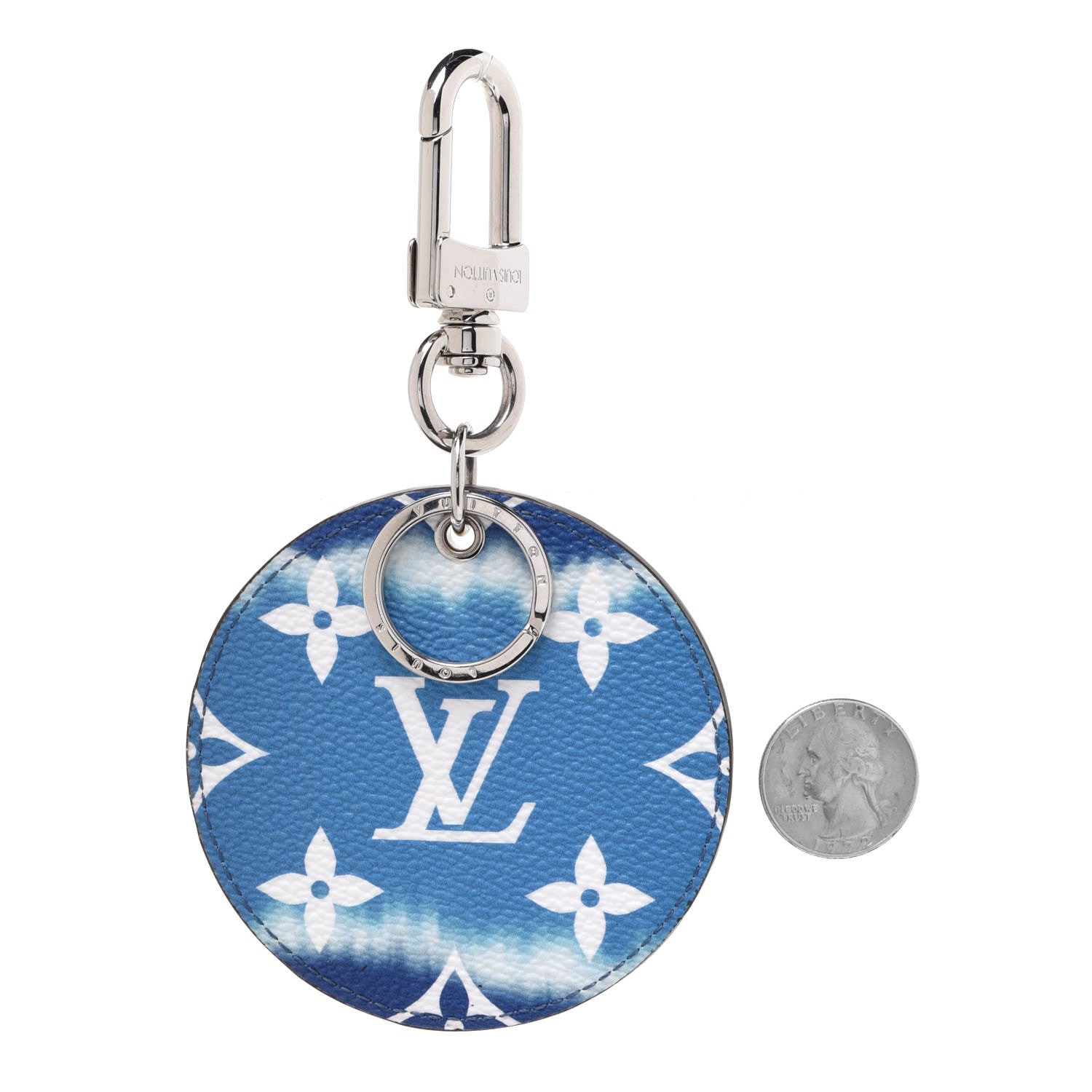 Louis Vuitton Monogram Escale Bag Charm Key Holder Blue 2 of 3