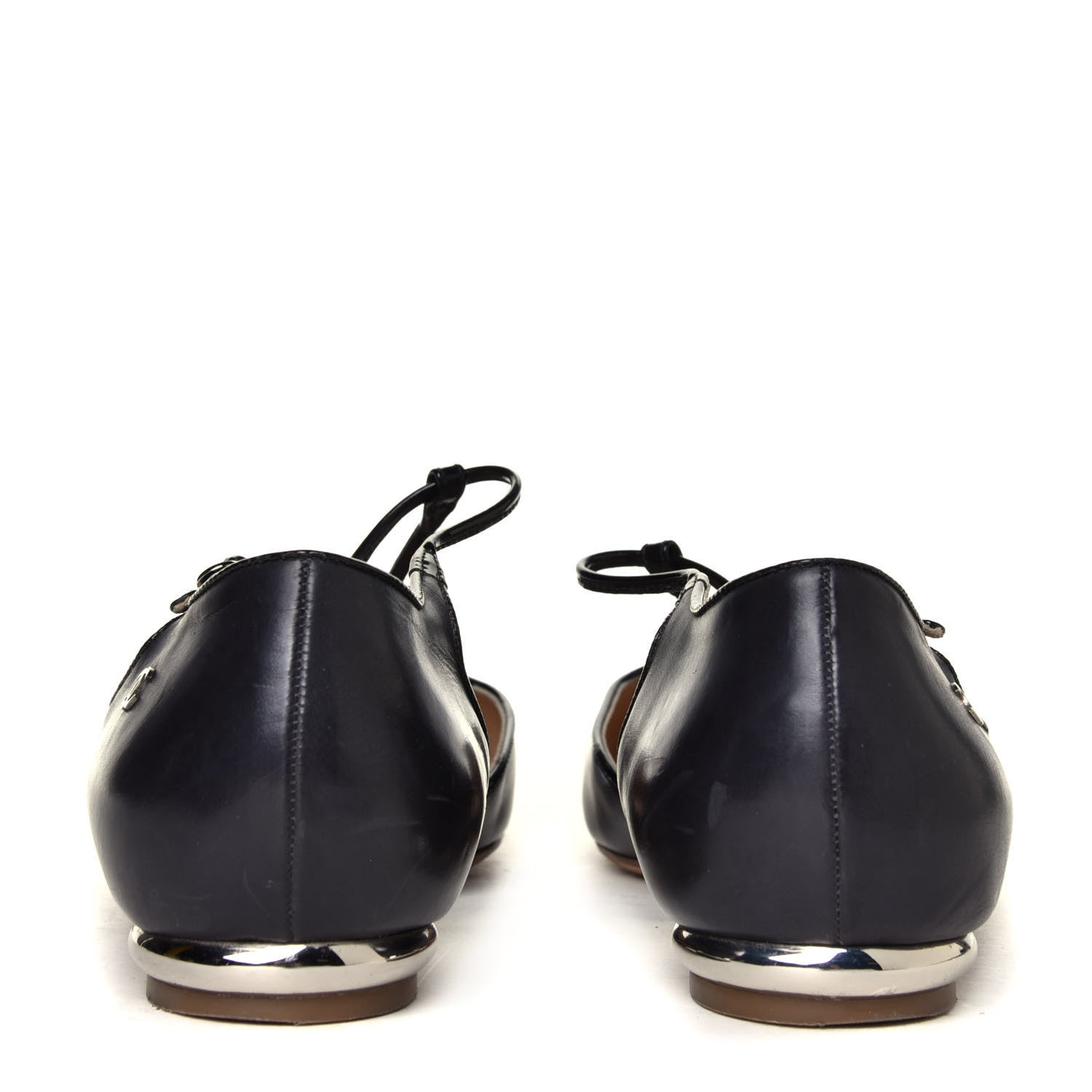Chanel Lambskin Patent Cap Toe T Strap Flats 41 Black 10 of 14