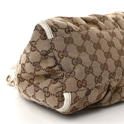 Gucci Monogram Medium D Gold Ring Hobo White 8 of 11