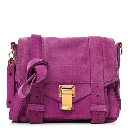 Proenza Schouler Suede PS1 Mini Pouch Messenger Bag Grape 1 of 4
