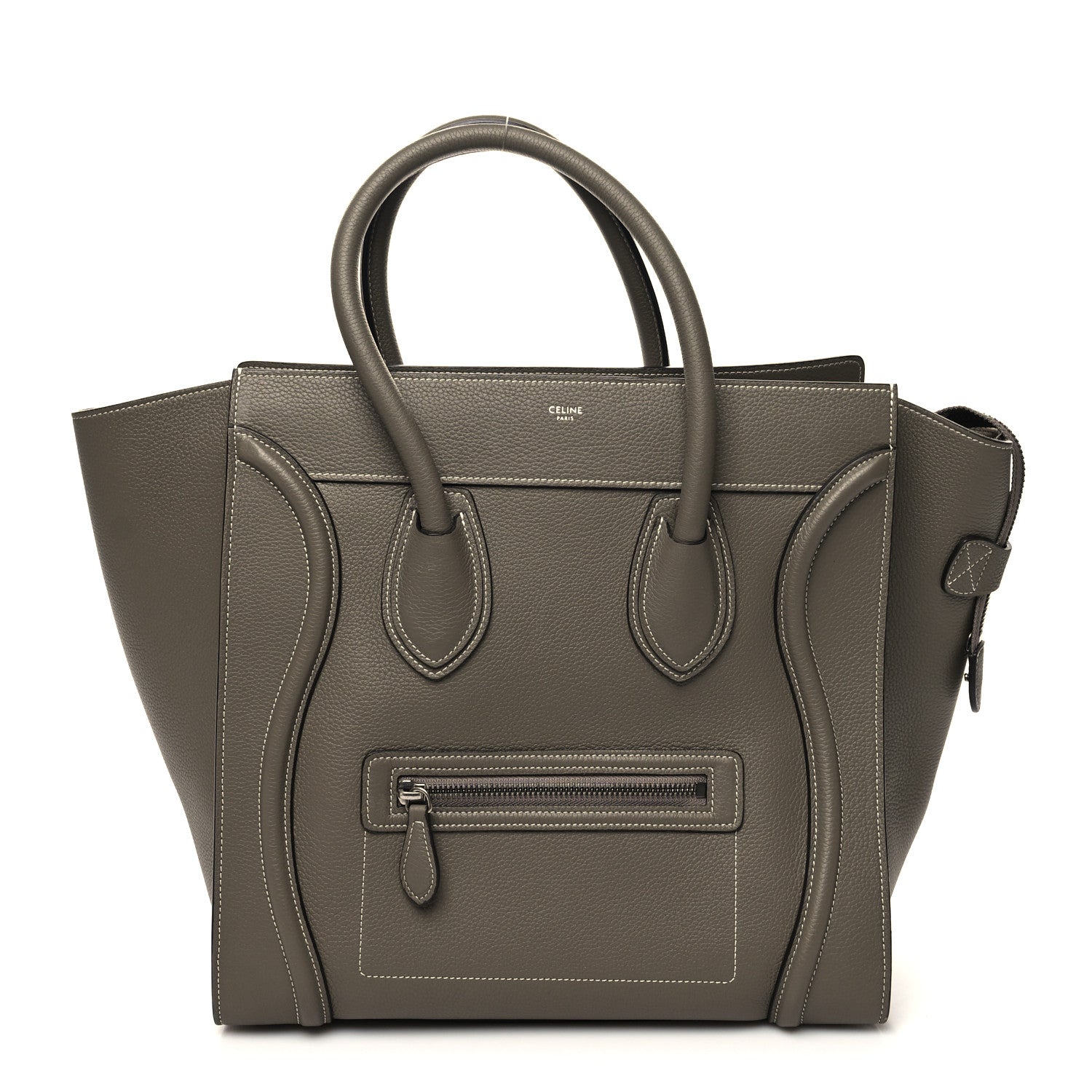 Celine Drummed Calfskin Mini Luggage Souris 1 of 13
