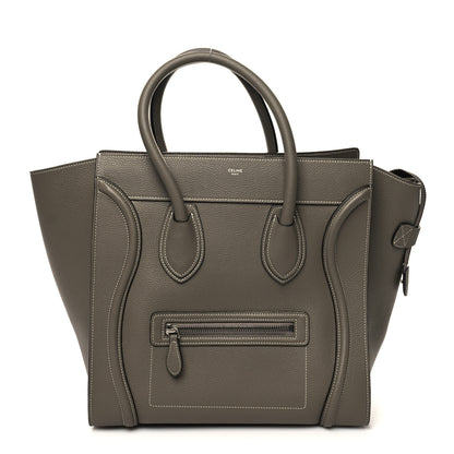 Celine Drummed Calfskin Mini Luggage Souris 1 of 13