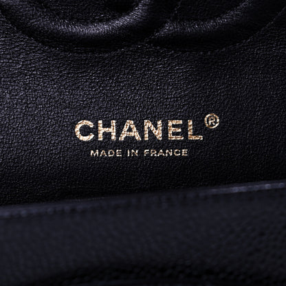 Chanel Caviar Quilted Medium Double Flap Black 14 of 17