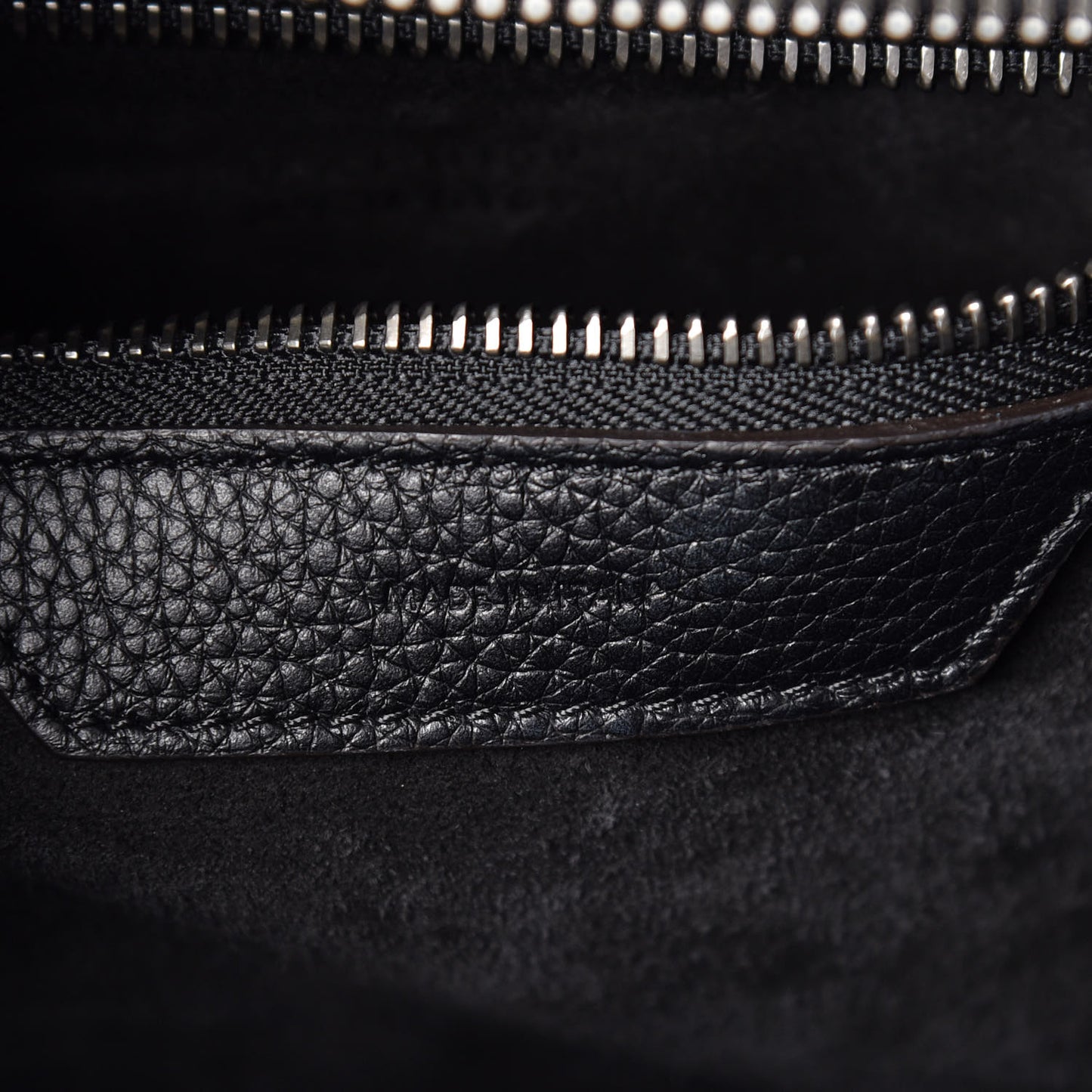 Drummed Calfskin Micro Luggage Black