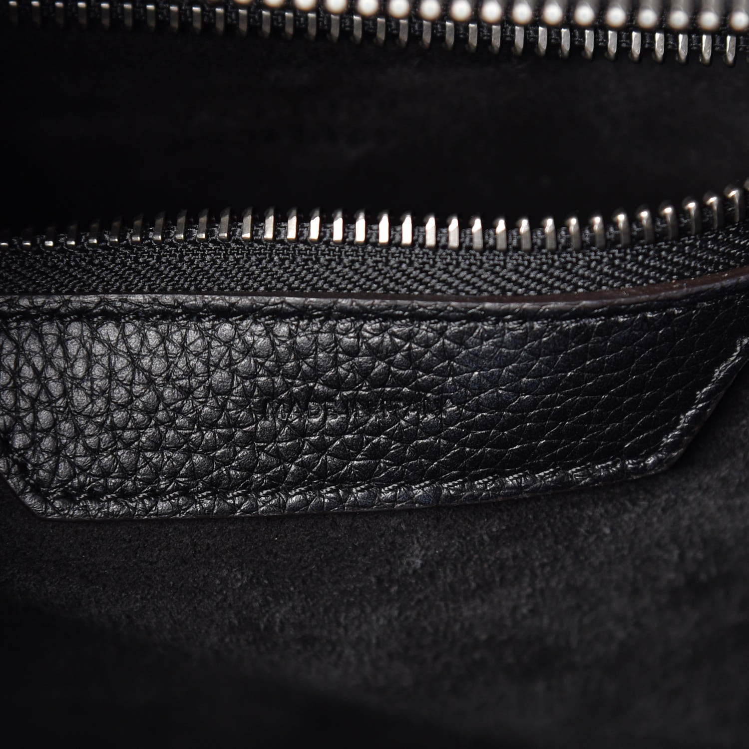 Celine Drummed Calfskin Micro Luggage Black 9 of 10