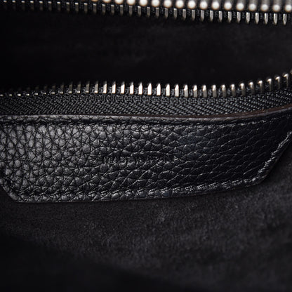 Celine Drummed Calfskin Micro Luggage Black 9 of 10
