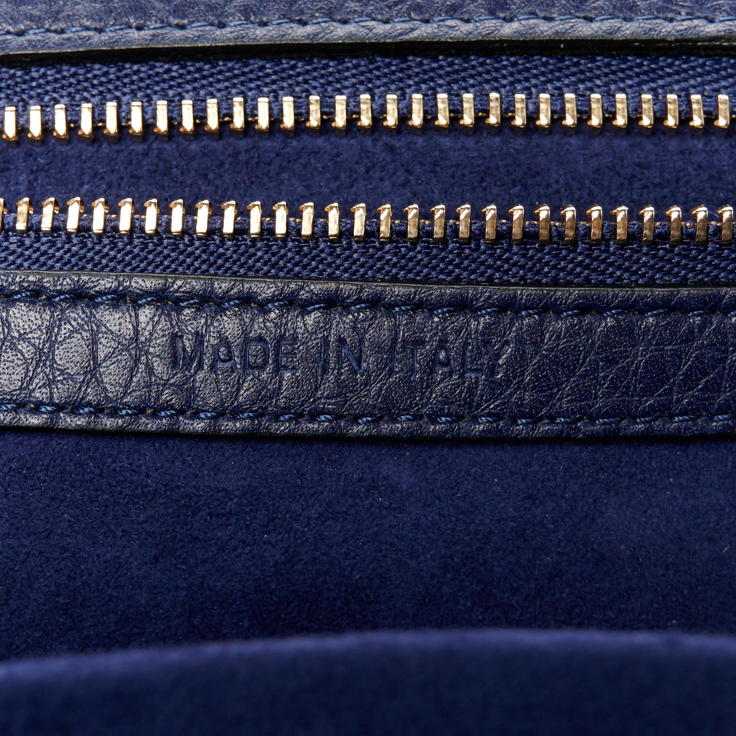 Grained Calfskin Medium Diorama Flap Bag Blue