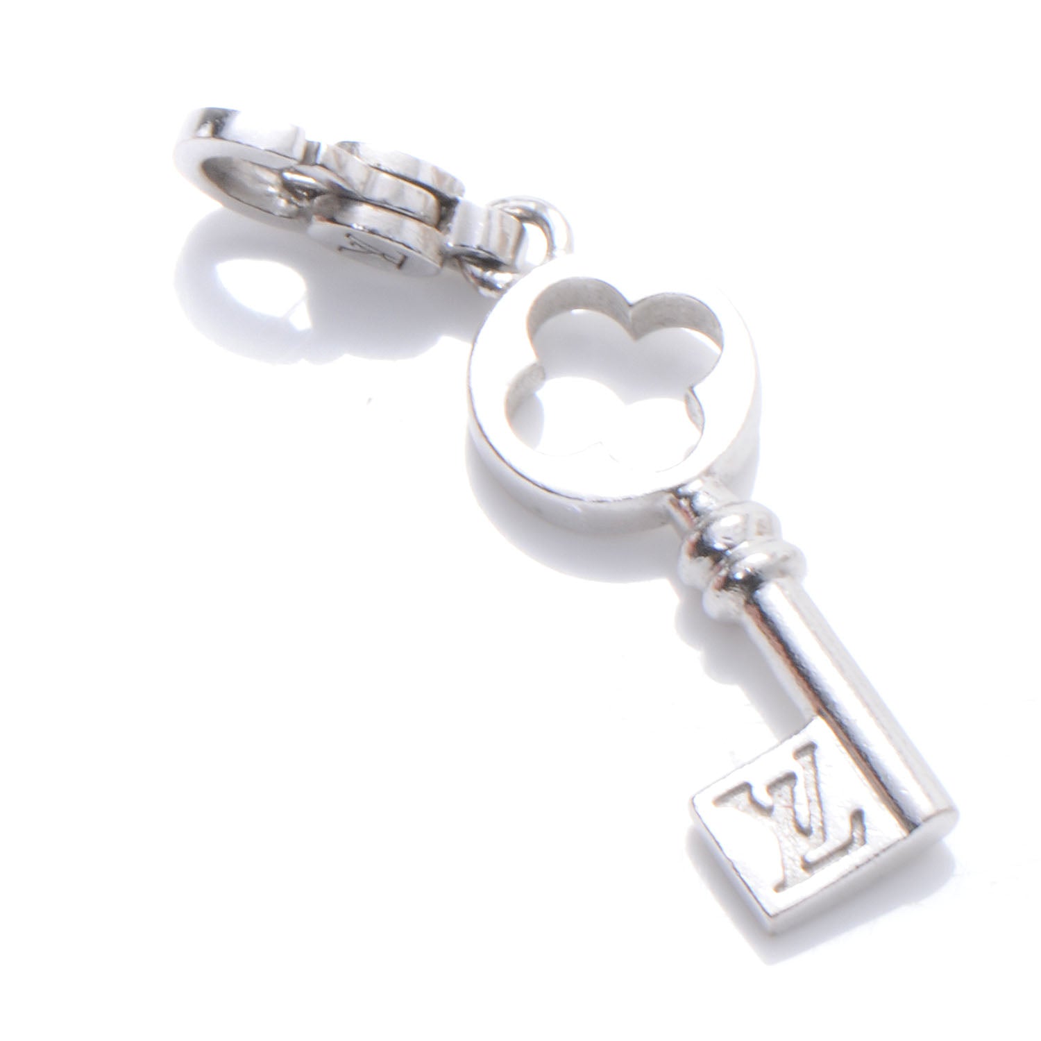 Louis Vuitton 18k White Gold Key Charm 1 of 3