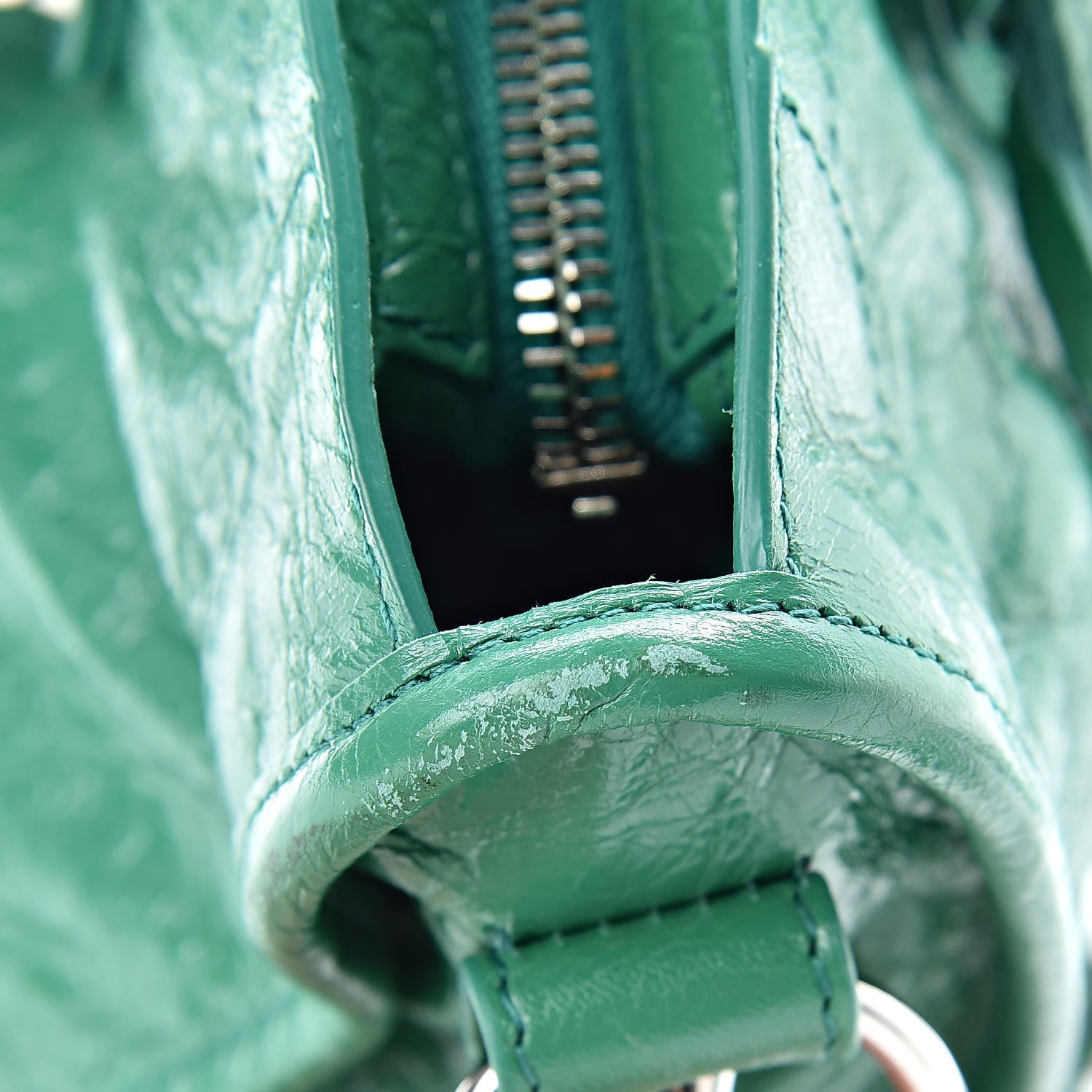 Balenciaga Agneau Classic Silver Hardware S City Magic Green 14 of 15