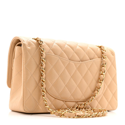 Chanel Caviar Quilted Medium Double Flap Beige Clair 3 of 14