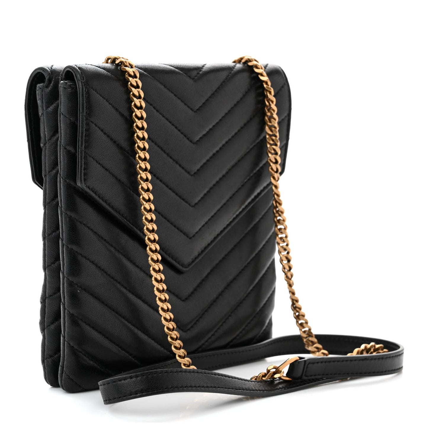 Lambskin Quilted Double Flap Bag Black