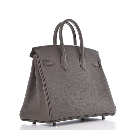 Hermes Togo Birkin 25 Etain 3 of 8