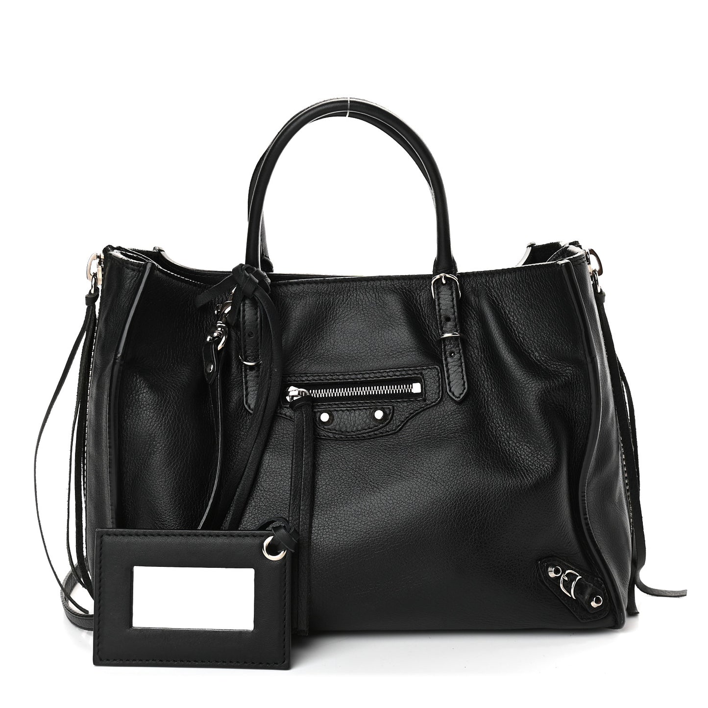 Calfskin Papier Mini A4 Tote Black