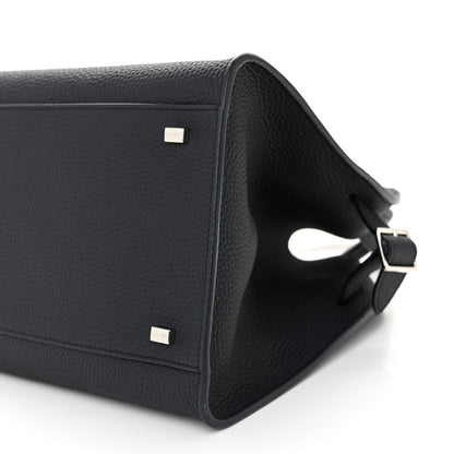 The Row Matte Grained Calfskin Soft Margaux 12 Marine 9 of 9