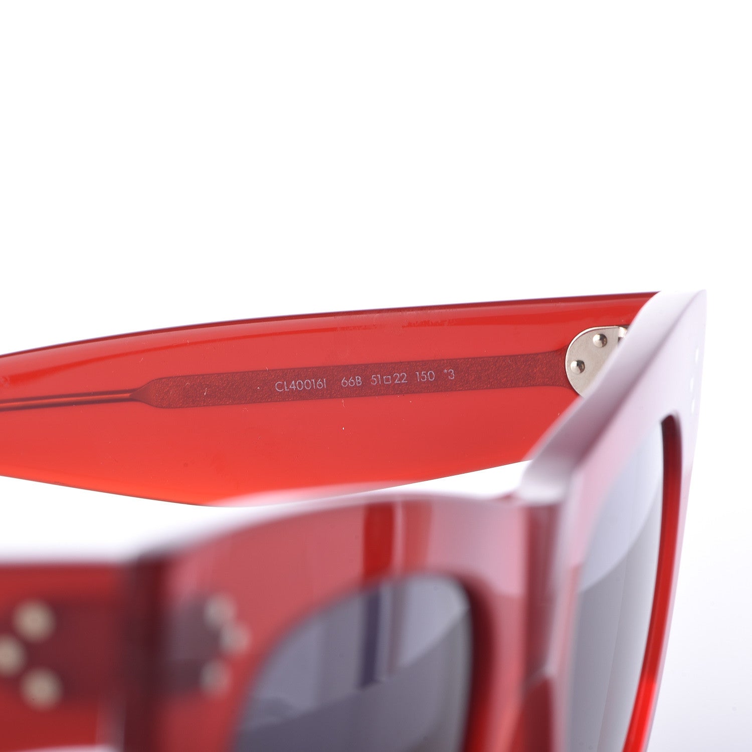 Celine Acetate Cat Eye Sunglasses CL400161 Red 7 of 7