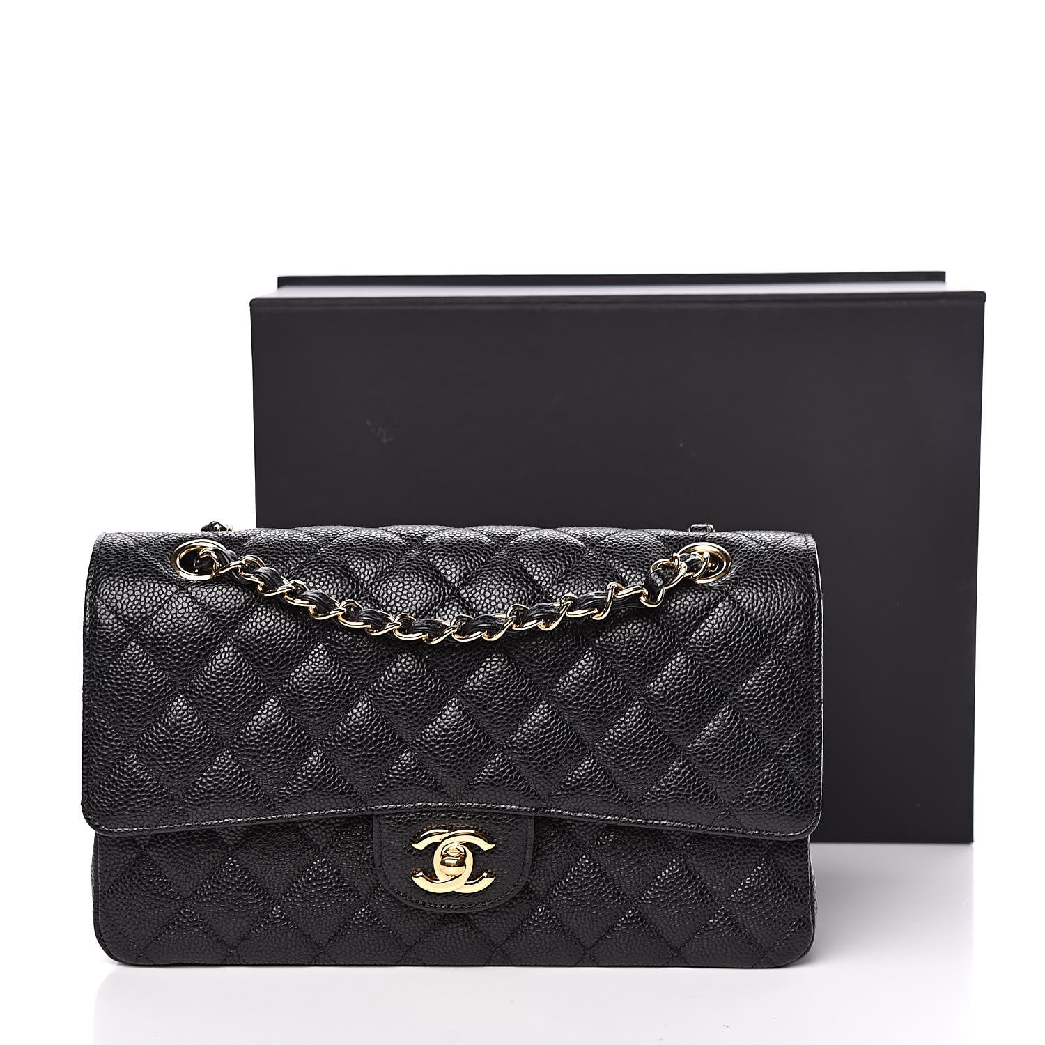 Chanel Caviar Quilted Medium Double Flap Black 11 of 11