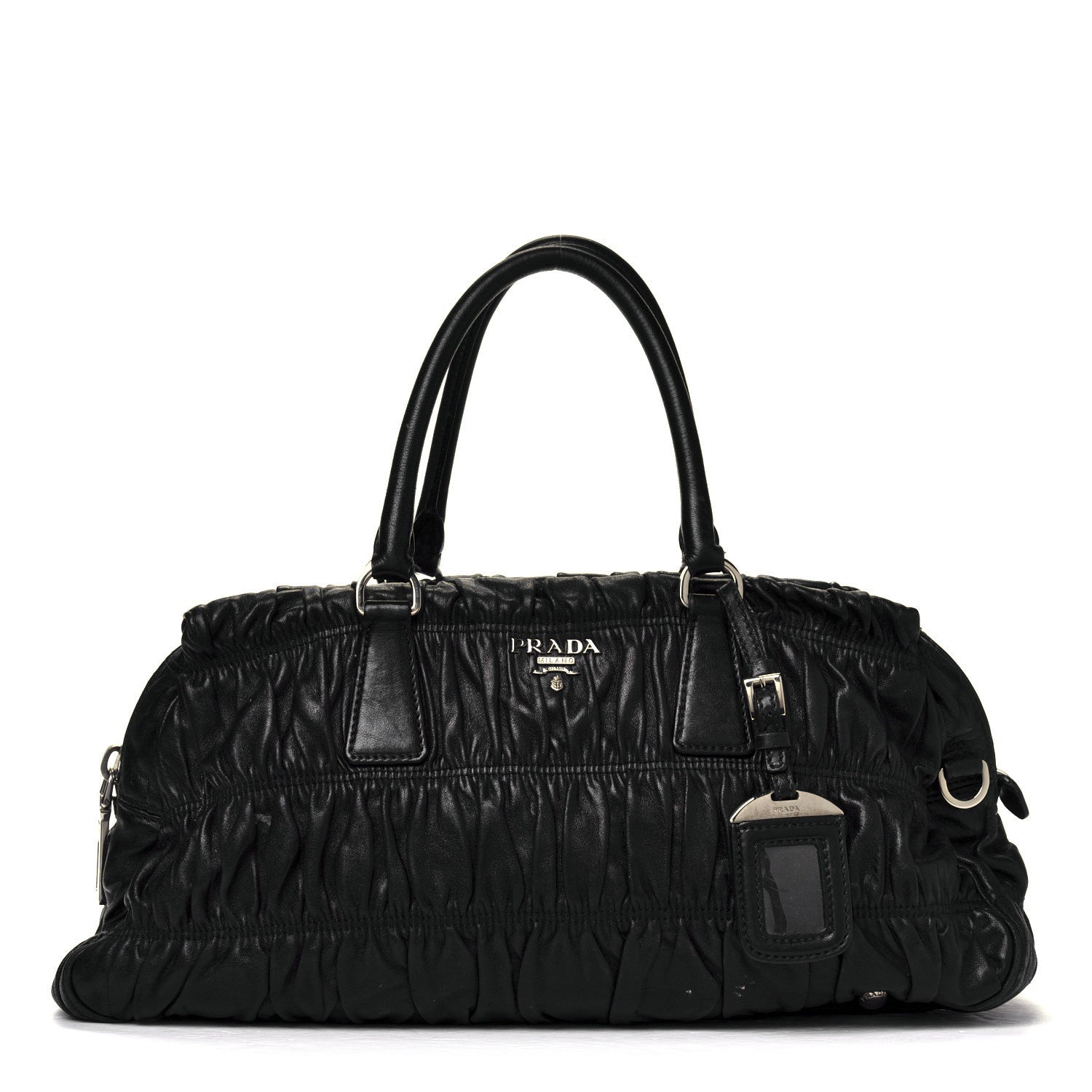 Prada Nappa Gaufre Shopping Satchel Black 1 of 15