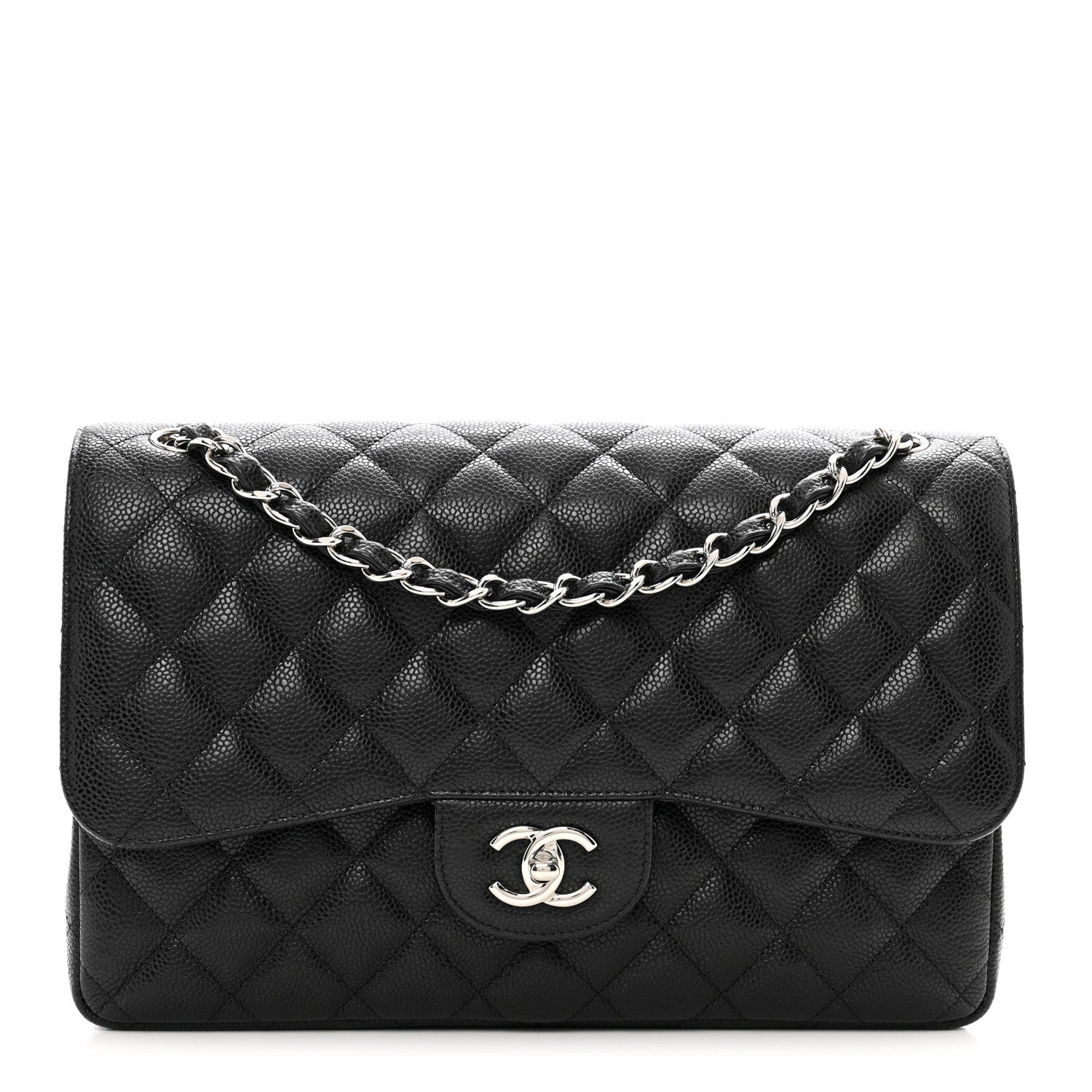 Chanel Caviar Quilted Jumbo Double Flap Black 1 of 10