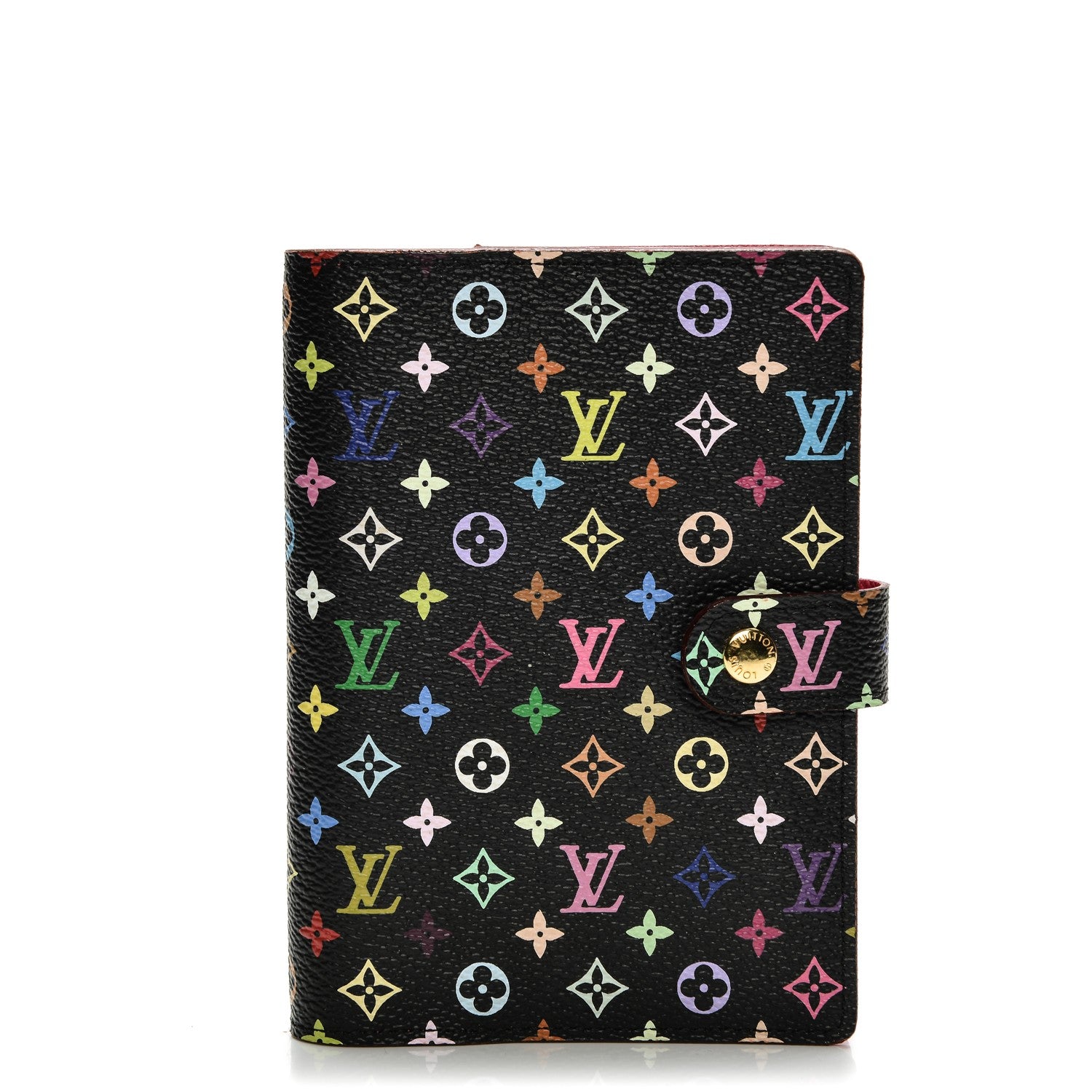 Louis Vuitton Monogram Multicolor Small Ring Agenda Cover Black Grenade 1 of 6