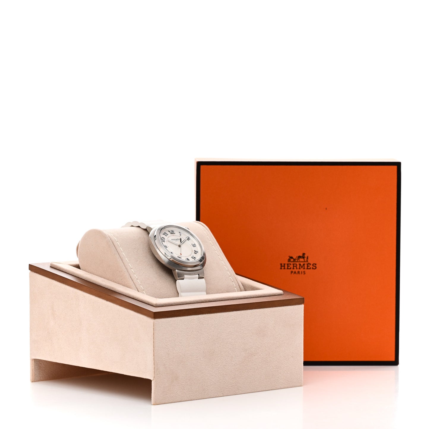 Stainless Steel Rubber 36mm Cut Automatic Watch Blanc