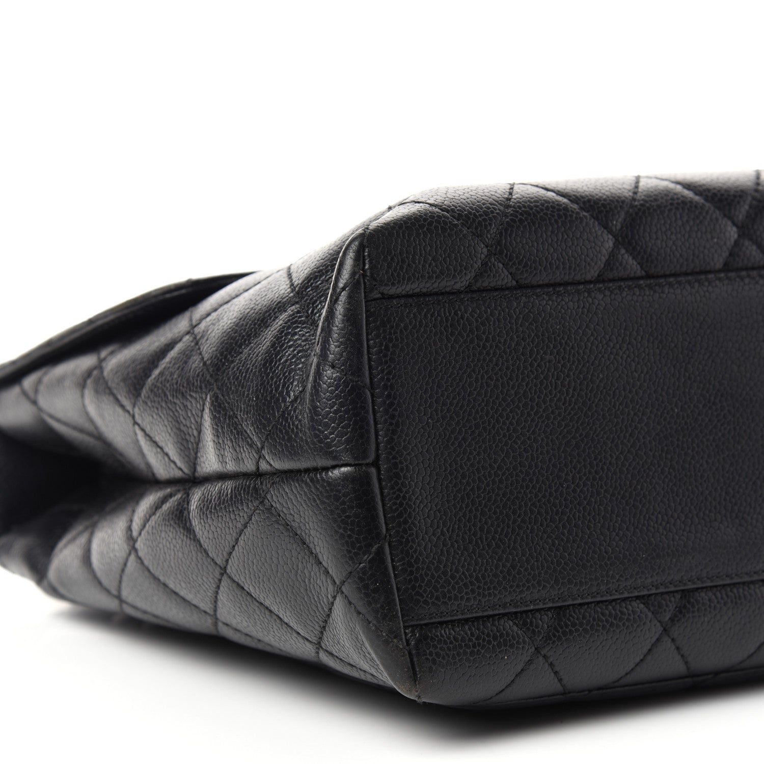 Chanel Caviar Quilted Jumbo Kelly Flap Black 7 of 9