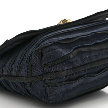 Lanvin Canvas Pleated Happy Square Shoulder Bag Blue Black 9 of 10