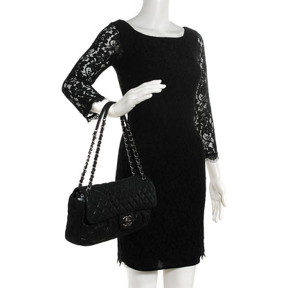 Chanel Iridescent Calfskin Large Chic Quilt Flap Black 2 of 8