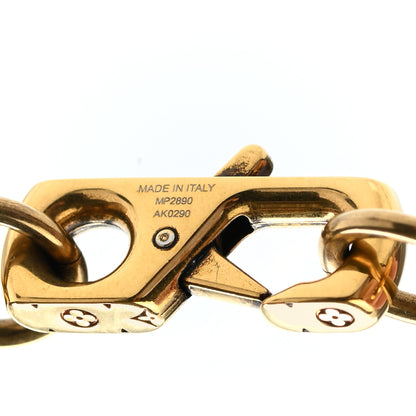 Louis Vuitton Metal LV Flower Necklace Gold 6 of 6