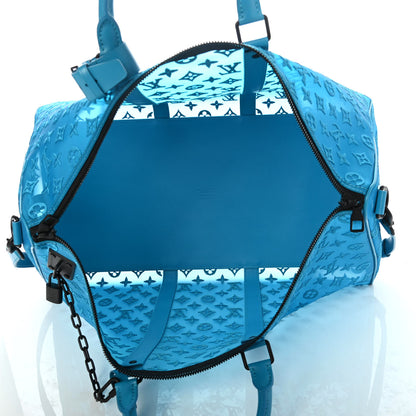 Louis Vuitton Monogram See Through Keepall Triangle Bandouliere 50 Turquoise 4 of 4