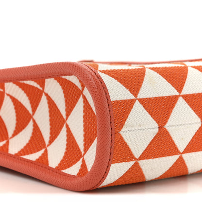 Prada Jacquard Saffiano Triangolo Symbole Embroidered Micro Tote Arancio White 9 of 9