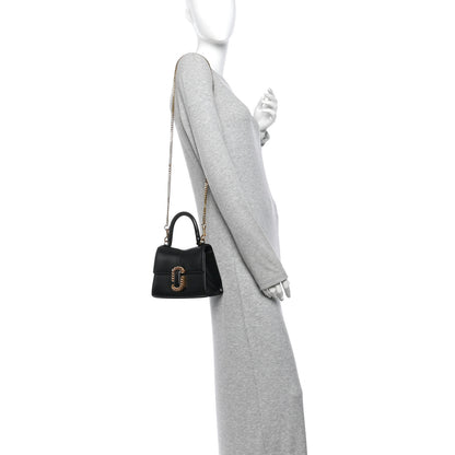 Marc Jacobs Calfskin The St Marc Mini Top Handle Bag  Black 2 of 9