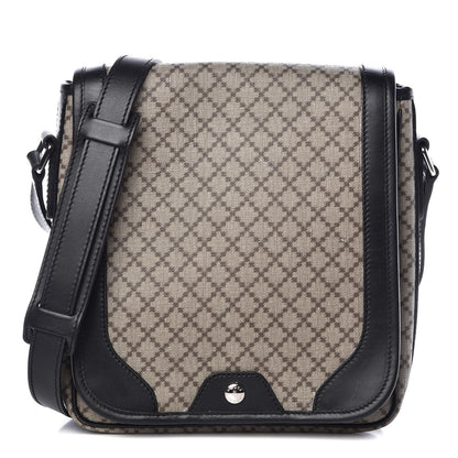 Gucci Diamante Flap Messenger Bag Beige Black 1 of 10