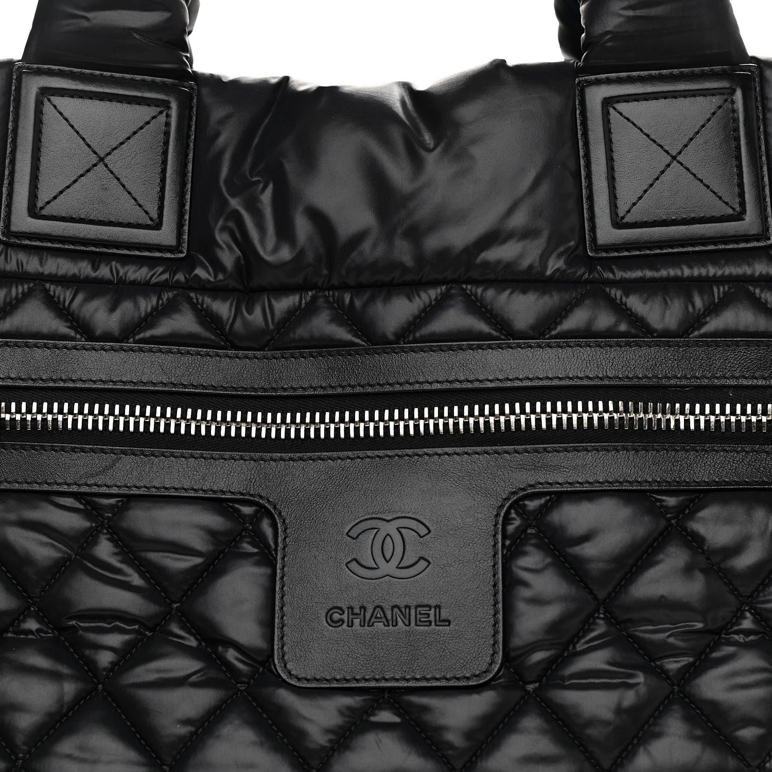 Chanel Nylon Quilted Large Coco Cocoon Tote Black 8 of 11
