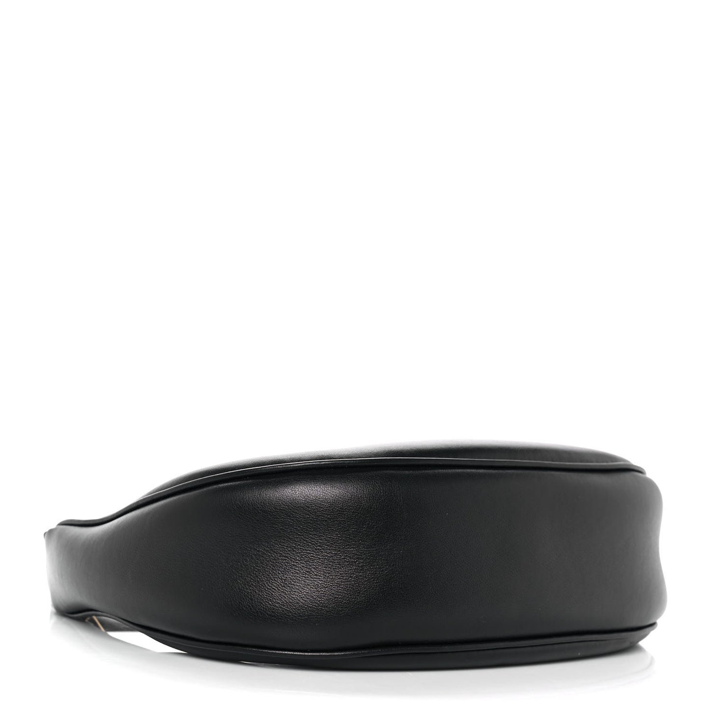 Smooth Calfskin Medium Strap Ava Shoulder Bag Black